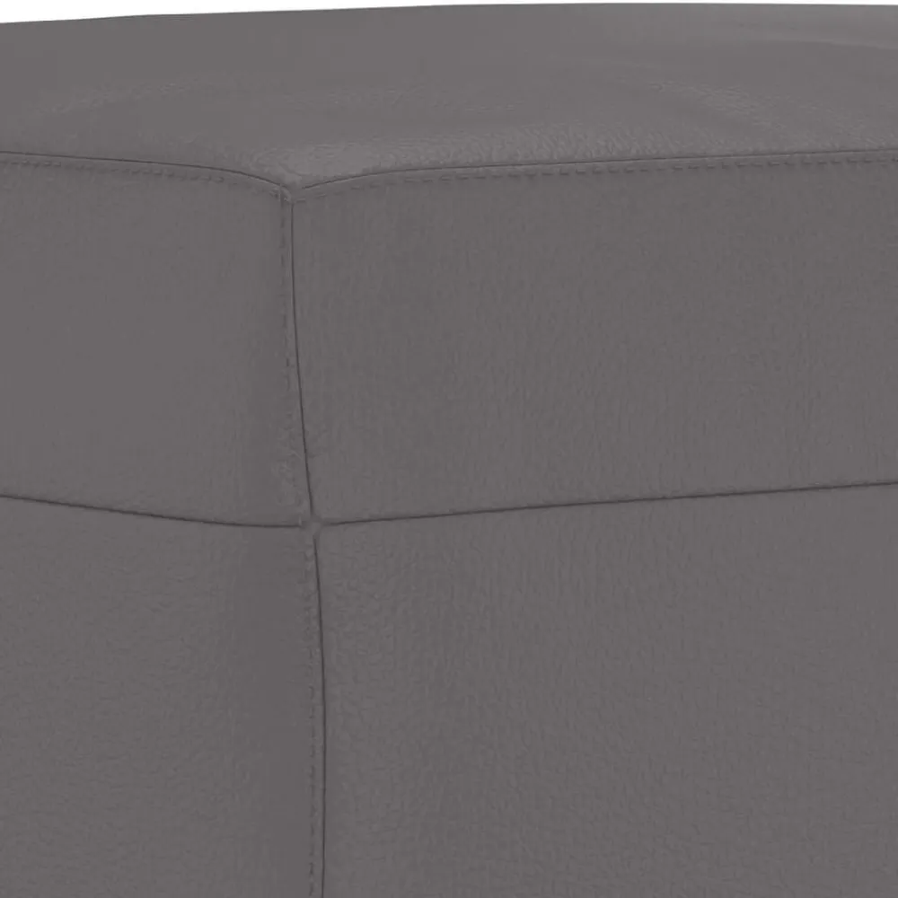 vidaXL Juego de sofás con cojines 3 piezas cuero sintético Gris Sale