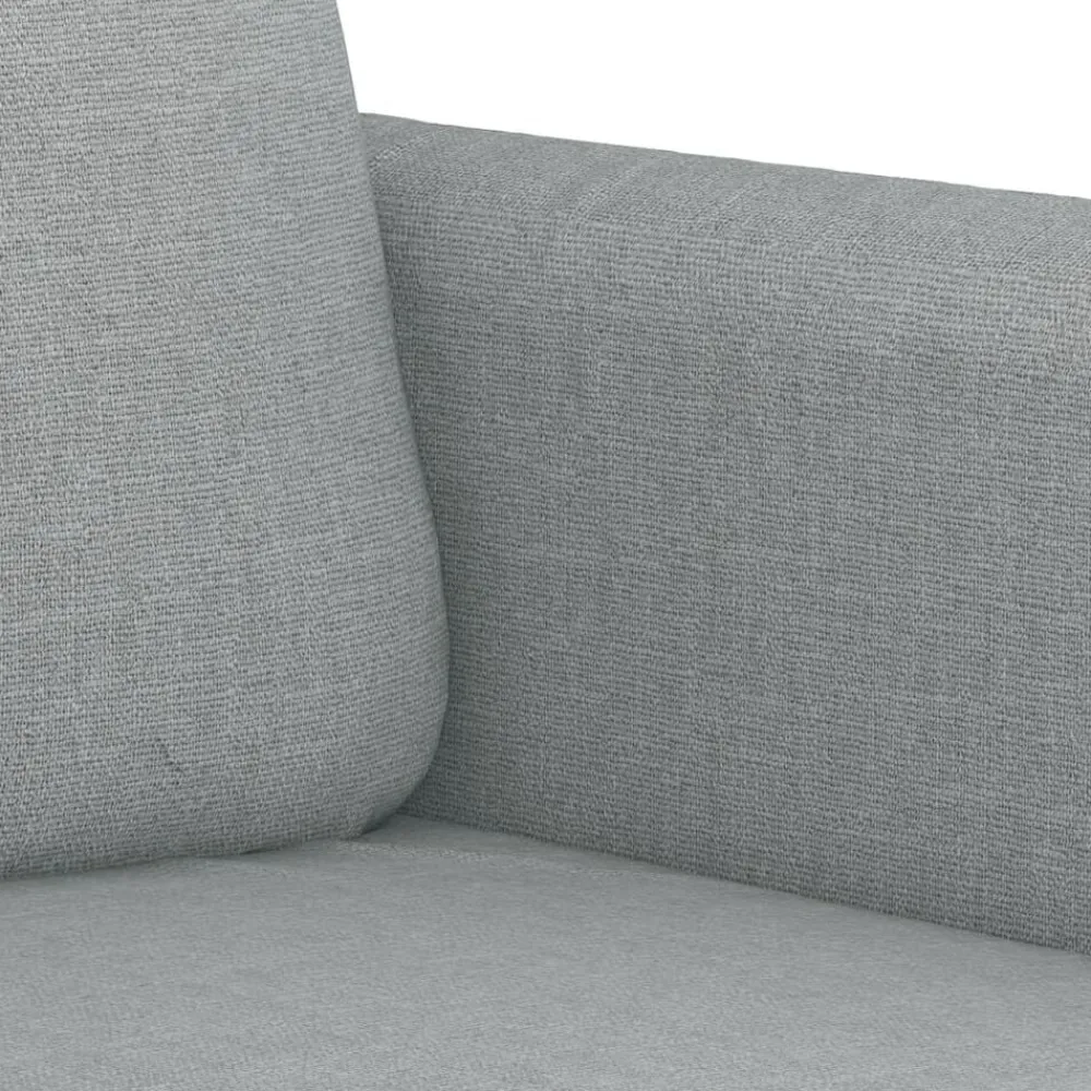vidaXL Juego de sofás con cojines 2 piezas tela Gris claro New