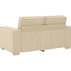 vidaXL Juego de sofás con cojines 2 piezas tela Crema