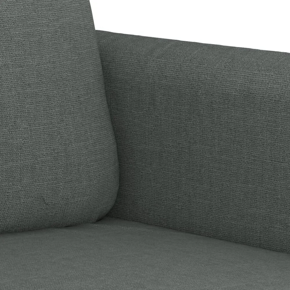 vidaXL Juego de sofás con cojines 3 piezas tela Gris oscuro Clearance