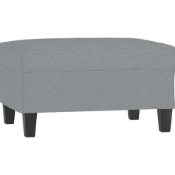 vidaXL Juego de sofás con cojines 4 piezas tela Gris claro Best