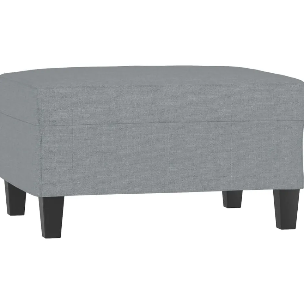 vidaXL Juego de sofás con cojines 4 piezas tela Gris claro Best