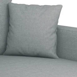 vidaXL Juego de sofás con cojines 4 piezas tela Gris claro Best