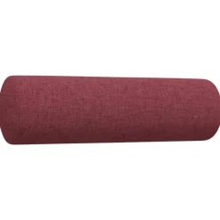 vidaXL Sofás-Juego de sofás con cojines 2 piezas tela rojo tinto