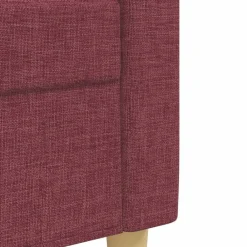 vidaXL Sofás-Juego de sofás con cojines 2 piezas tela rojo tinto