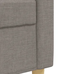 vidaXL Juego de sofás con cojines 2 piezas tela gris Taupé Hot