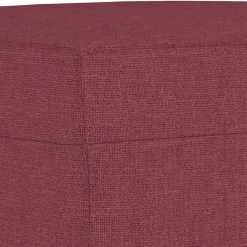 vidaXL Sofás-Juego de sofás con cojines 4 piezas tela rojo tinto