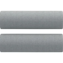 vidaXL Juego de sofás con cojines 4 piezas tela Gris claro Hot