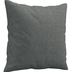vidaXL Juego de sofás con cojines 3 piezas tela Gris oscuro Discount