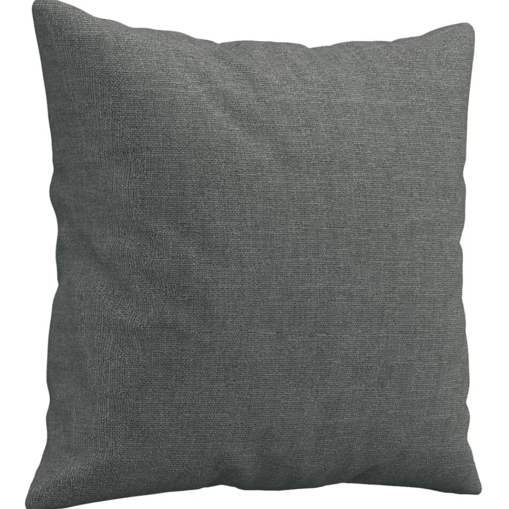vidaXL Juego de sofás con cojines 3 piezas tela Gris oscuro Discount