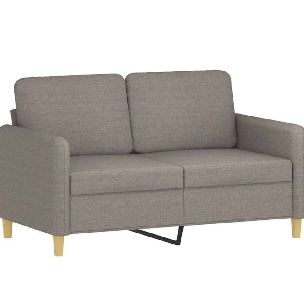 vidaXL Juego de sofás con cojines 3 piezas tela gris taupe Taupé Best