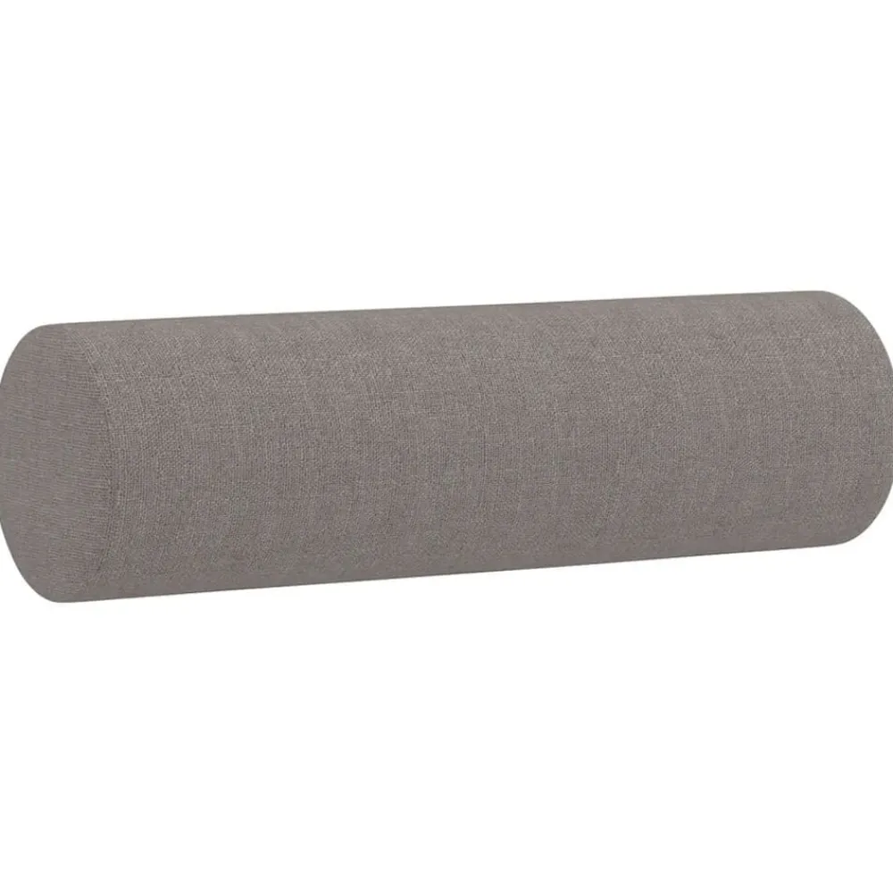 vidaXL Juego de sofás con cojines 2 piezas tela gris taupe Taupé New