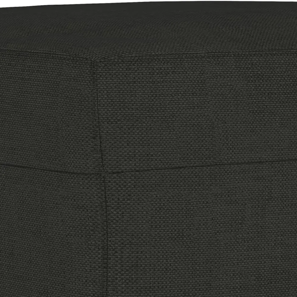 vidaXL Juego de sofás con cojines 3 piezas tela Negro Clearance