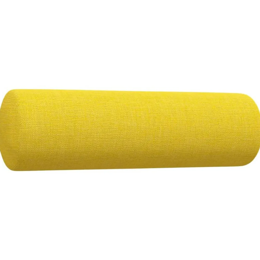 vidaXL Juego de sofás con cojines 2 piezas tela Amarillo claro Best