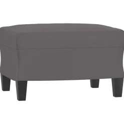vidaXL Juego de sofás con cojines 4 piezas cuero sintético Gris Outlet