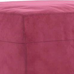vidaXL Juego de sofás con cojines 3 piezas terciopelo rojo tinto Rojo vino tinto Discount