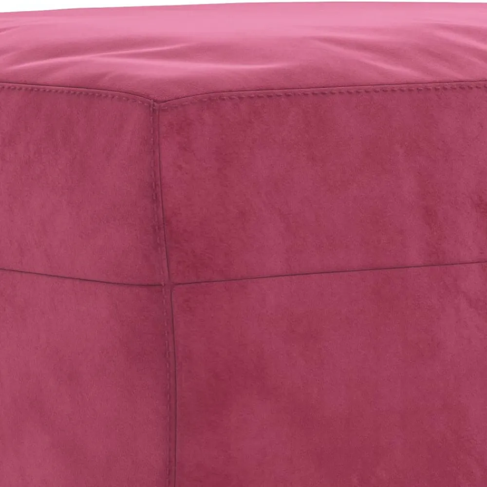 vidaXL Juego de sofás con cojines 3 piezas terciopelo rojo tinto Rojo vino tinto Discount