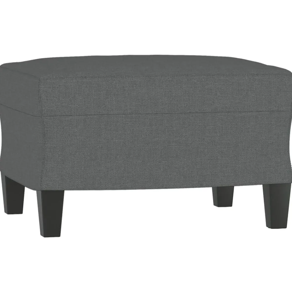 vidaXL Juego de sofás con cojines 3 piezas tela Gris oscuro Clearance