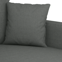 vidaXL Juego de sofás con cojines 3 piezas tela Gris oscuro Clearance