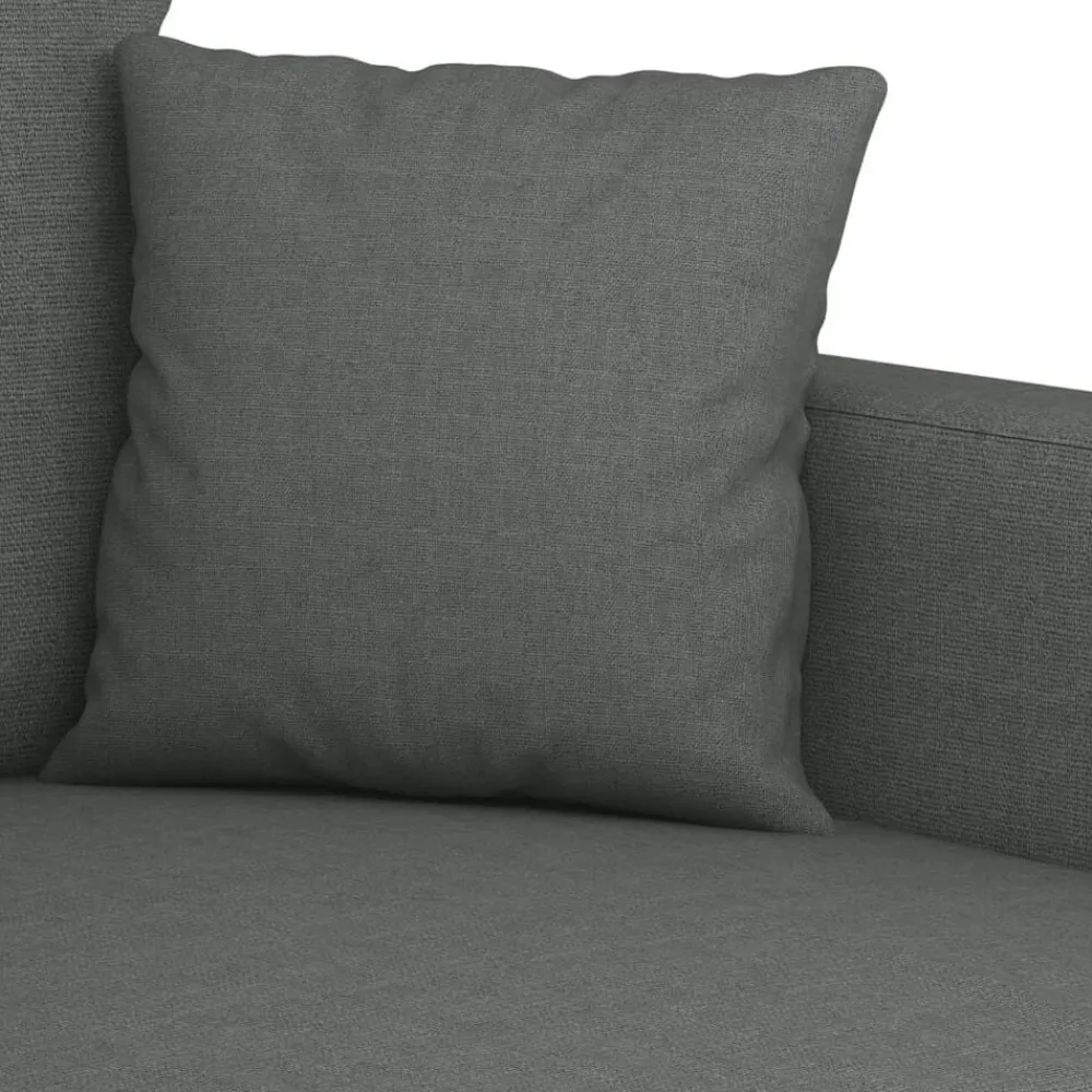 vidaXL Juego de sofás con cojines 3 piezas tela Gris oscuro Clearance