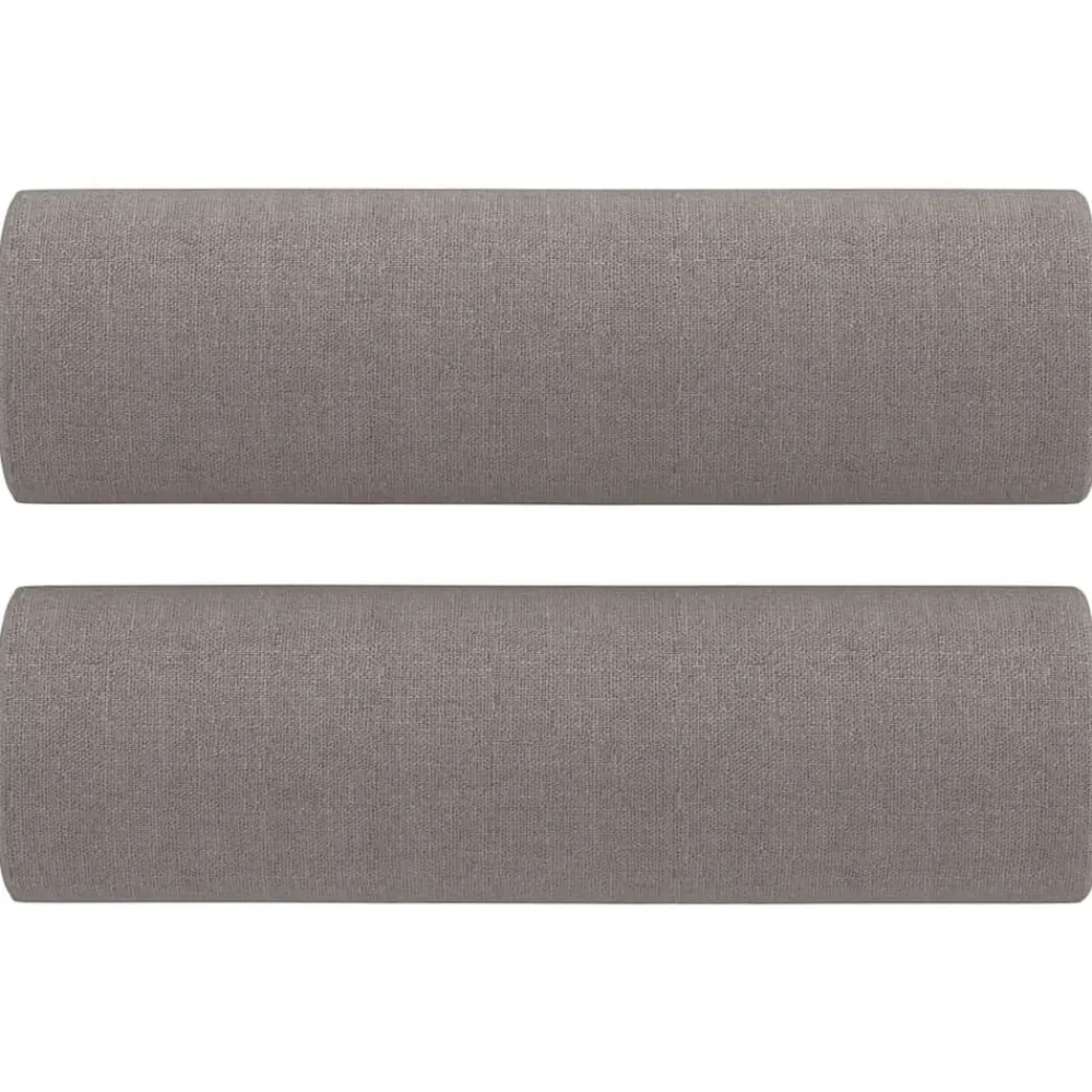 vidaXL Sofás-Juego de sofás con cojines 2 piezas tela gris taupe