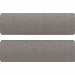 vidaXL Sofás-Juego de sofás con cojines 2 piezas tela gris taupe