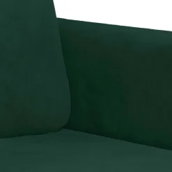 vidaXL Juego de sofás con cojines 2 piezas terciopelo Verde oscuro Hot