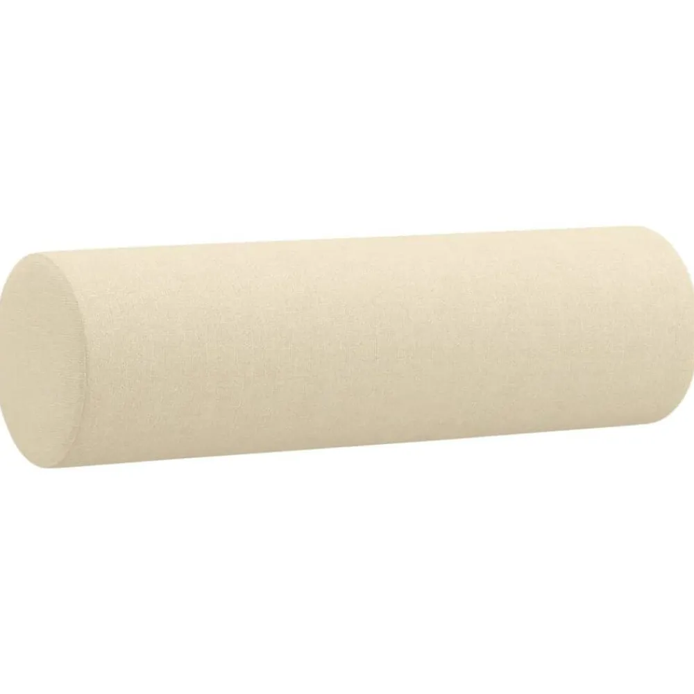 vidaXL Juego de sofás con cojines 3 piezas tela Crema New