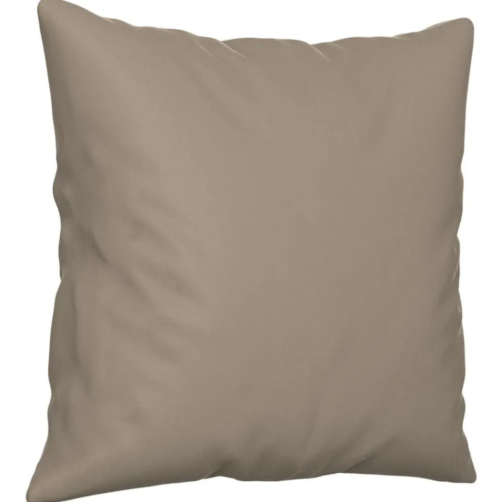 vidaXL Sofás-Juego de sofás con cojines 3 piezas tela microfibra gris taupe