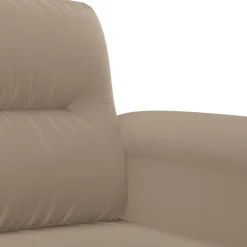vidaXL Sofás-Juego de sofás con cojines 3 piezas tela microfibra gris taupe
