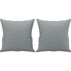 vidaXL Juego de sofás con cojines 3 piezas tela Gris claro Clearance