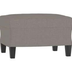 vidaXL Sofás-Juego de sofás con cojines 3 piezas tela gris taupe