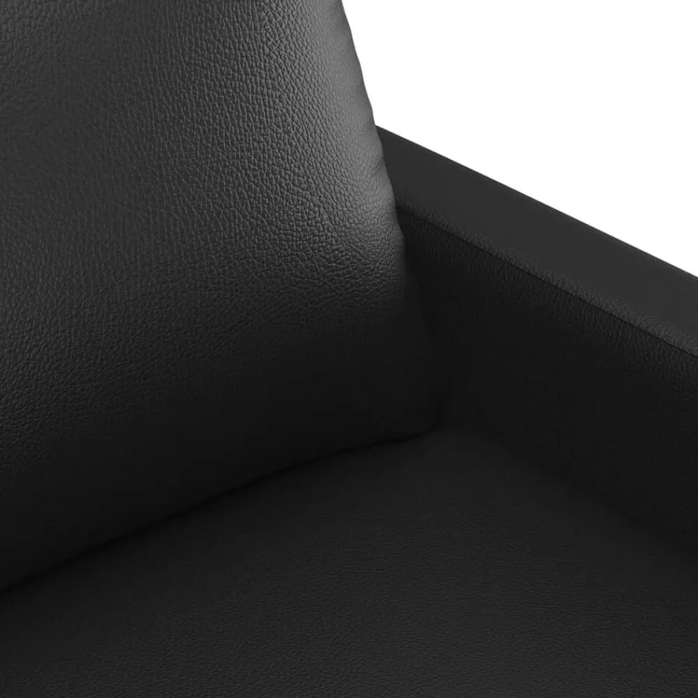 vidaXL Juego de sofás con cojines 2 piezas cuero sintético Negro Online