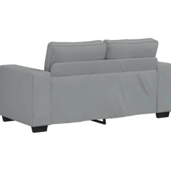 vidaXL Juego de sofás con cojines 2 piezas tela Gris claro Sale
