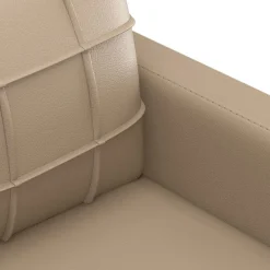 vidaXL Sofás-Juego de sofás con cojines 3 piezas cuero sintético