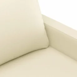 vidaXL Juego de sofás con cojines 3 piezas cuero sintético Crema New