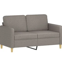 vidaXL Sofás-Juego de sofás con cojines 3 piezas tela gris taupe