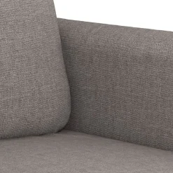 vidaXL Sofás-Juego de sofás con cojines 3 piezas tela gris taupe
