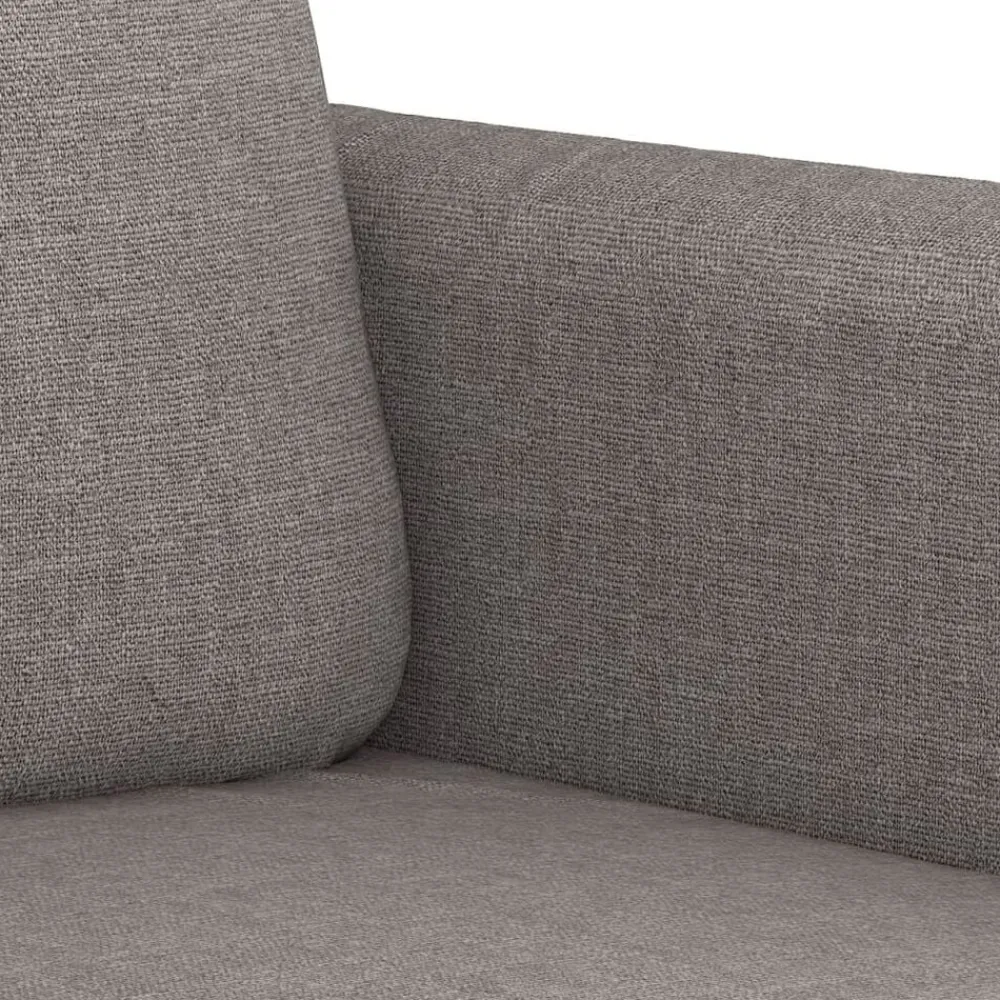 vidaXL Sofás-Juego de sofás con cojines 3 piezas tela gris taupe