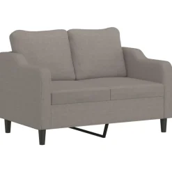 vidaXL Sofás-Juego de sofás con cojines 3 piezas tela gris taupe