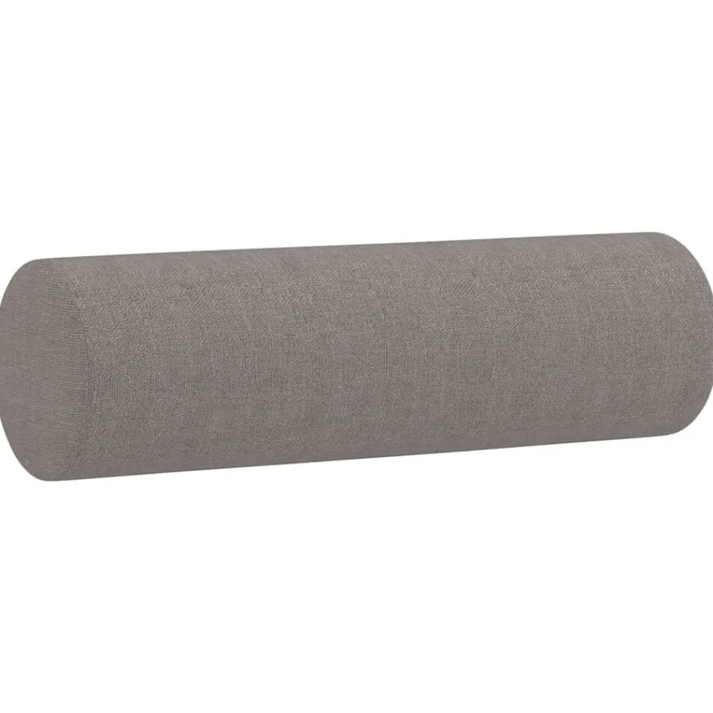 vidaXL Sofás-Juego de sofás con cojines 3 piezas tela gris taupe