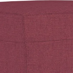 vidaXL Sofás-Juego de sofás con cojines 3 piezas tela rojo tinto