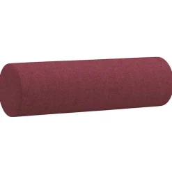 vidaXL Sofás-Juego de sofás con cojines 3 piezas tela rojo tinto