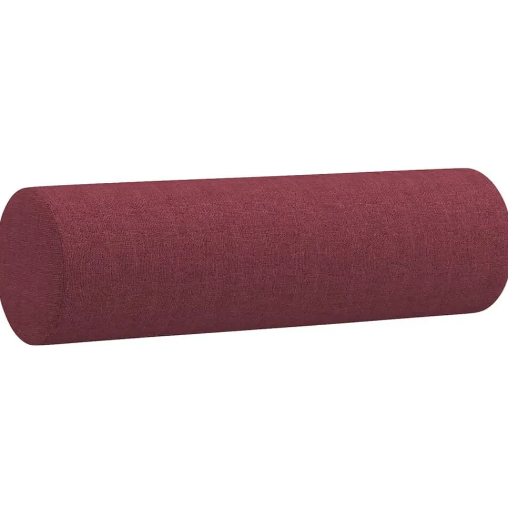 vidaXL Juego de sofás con cojines 3 piezas tela rojo tinto Rojo vino tinto Best