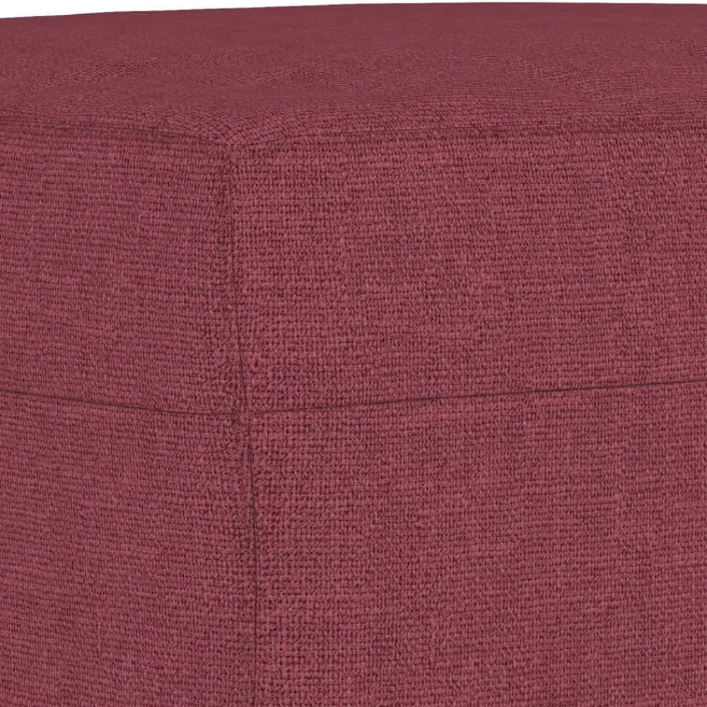 vidaXL Juego de sofás con cojines 3 piezas tela rojo tinto Rojo vino tinto Best