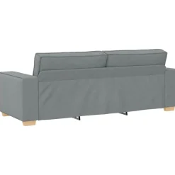 vidaXL Juego de sofás con cojines 2 piezas tela Gris claro Sale