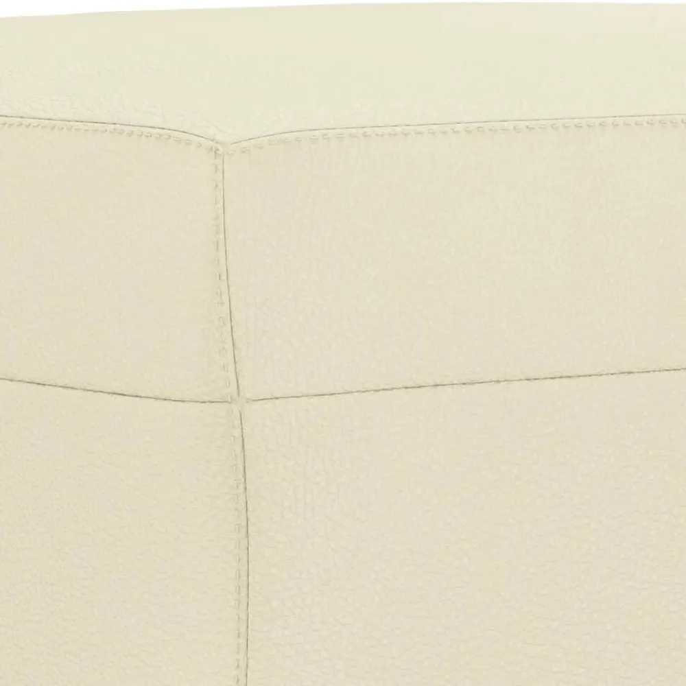 vidaXL Juego de sofás con cojines 3 piezas cuero sintético color Crema Clearance
