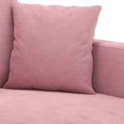 vidaXL Juego de sofás con cojines 2 piezas terciopelo Rosa New