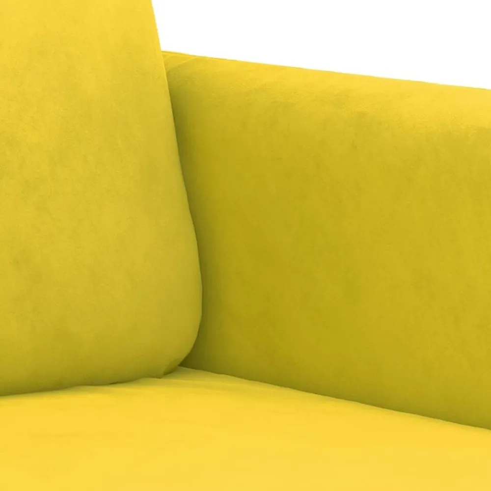 vidaXL Juego de sofás con cojines 2 piezas terciopelo Amarillo Sale