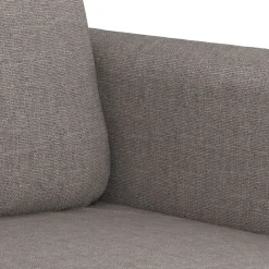 vidaXL Sofás-Juego de sofás con cojines 3 piezas tela gris taupe